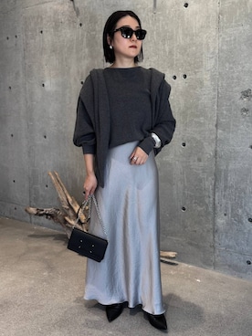 「Chaos（カオス）のChaos(カオス)/ハースニットプルオーバー（ニット/セーター）」を使った、chaos_kawaさん（レディース・150cm）の夏コーディネート