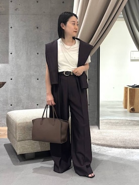 「Chaos（カオス）のChaos(カオス)/アトラスシャツ（シャツ/ブラウス、ブラウン系）」を使った、chaos_kawaさん（レディース・150cm）の夏コーディネート