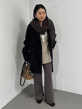 「Chaos（カオス）のChaos(カオス)/◆elegancese◆別注カシミヤストール（ストール/ショール）」を使った、chaos_kawaさん（レディース・150cm）の冬コーディネート