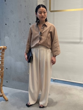 「Chaos（カオス）のアイテム（スラックス）」を使った、chaos_kawaさん（レディース・150cm）の春コーディネート