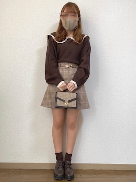 「Honeys（ハニーズ）のアイテム（ドレスシューズ）」を使った、mocha𓂃 ✿𓈒𓏸さん（レディース・150cm）の秋コーディネート