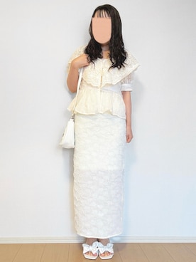 「アイテム（スカート）」を使った、mocha𓂃 ✿𓈒𓏸さん（レディース・150cm・20代）の夏コーディネート