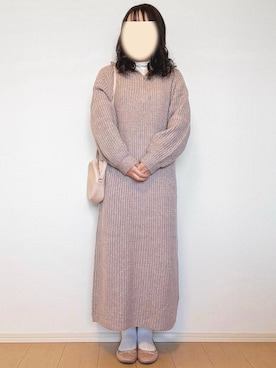 「H&M（エイチ・アンド・エム）のアイテム（バッグ）」を使った、mocha𓂃 ✿𓈒𓏸さん（レディース・150cm）の冬コーディネート