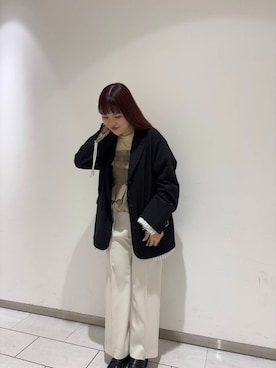 「KBF（ケイビーエフ）のアイテム（ジャケット/アウター）」を使った、natsukiさん（レディース・158cm）の春コーディネート