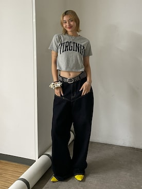 「アイテム（ヘアアクセサリー）」を使った、うらのことこさん（レディース・165cm）の夏コーディネート