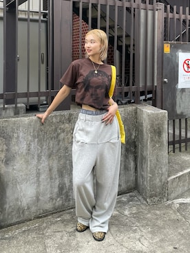 「Sourcream（サワークリーム）のアイテム」を使った、うらのことこさん（レディース・165cm）の夏コーディネート