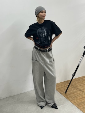 「アイテム（スウェットパンツ）」を使った、うらのことこさん（レディース・165cm）の夏コーディネート