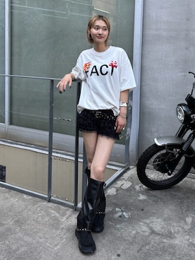 「Sourcream（サワークリーム）のアイテム」を使った、うらのことこさん（レディース・165cm）の夏コーディネート