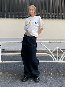 「Sourcream（サワークリーム）のアイテム」を使った、うらのことこさん（レディース・165cm）の夏コーディネート