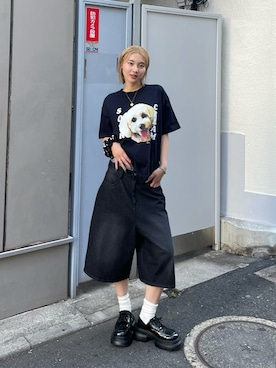 「Sourcream（サワークリーム）のアイテム」を使った、うらのことこさん（レディース・165cm）の夏コーディネート