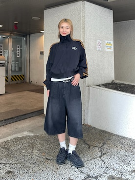 「アイテム（ナイロンジャケット）」を使った、うらのことこさん（レディース・165cm）の夏コーディネート