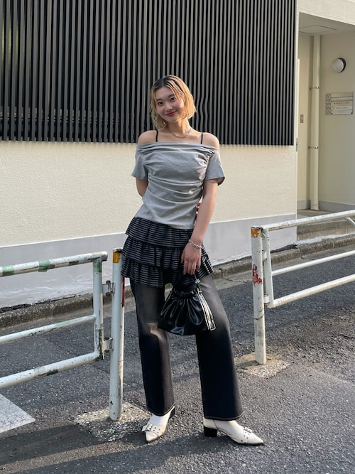 ギャザーオフショル半袖トップス（Tシャツ/カットソー）｜WHO'S