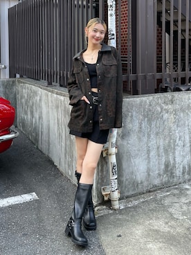 「アイテム（カバーオール）」を使った、うらのことこさん（レディース・165cm）の秋コーディネート