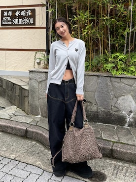 「アイテム（ボストンバッグ）」を使った、うらのことこさん（レディース・165cm）の秋コーディネート