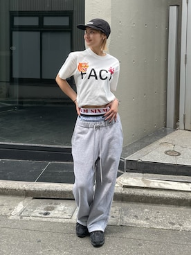 「Sourcream（サワークリーム）のアイテム」を使った、うらのことこさん（レディース・165cm）の夏コーディネート