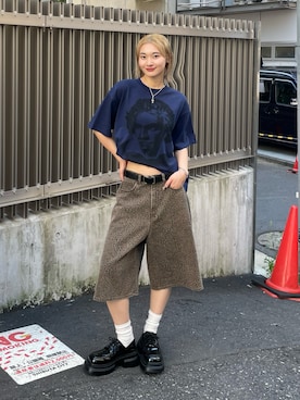 「Sourcream（サワークリーム）のアイテム」を使った、うらのことこさん（レディース・165cm）の夏コーディネート