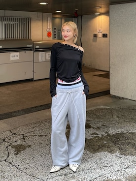 「スタッズ」｜うらのことこさん（レディース・165cm）の夏コーディネート