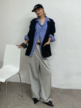 「アイテム（シュシュ）」を使った、うらのことこさん（レディース・165cm）の夏コーディネート