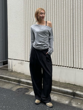 「スタッズ」｜うらのことこさん（レディース・165cm）の夏コーディネート