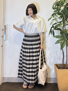 「DRESKIP（ドレスキップ）のアイテム」を使った、TOKOTOKOさん（レディース・156cm）の夏コーディネート