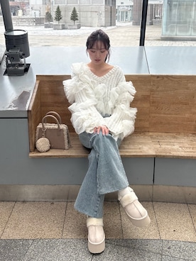 「アイテム（その他シューズ）」を使った、shizukuchさん（レディース・163cm）の冬コーディネート