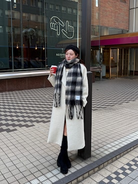 「アイテム（その他アウター）」を使った、shizukuchさん（レディース・163cm）の秋コーディネート