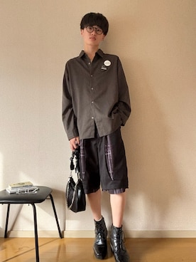 「アイテム（ブローチ/コサージュ）」を使った、YUYAさん（メンズ・173cm）の夏コーディネート