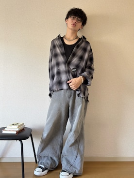 「アイテム（ブローチ/コサージュ）」を使った、ユウヤさん（メンズ・173cm）の秋コーディネート
