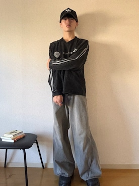 「アイテム（サンダル）」を使った、ユウヤさん（メンズ・173cm）の秋コーディネート