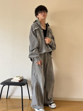 「アイテム（デニムジャケット）」を使った、ユウヤさん（メンズ・173cm）の秋コーディネート