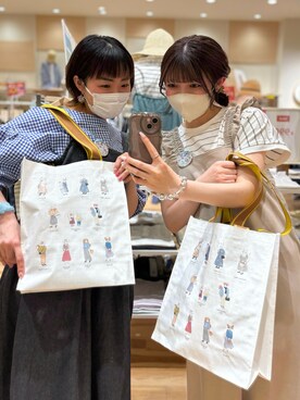 「Samansa Mos2 blue」｜「アイテム（その他）」を使った、ナカガワさん（レディース・156cm）の春コーディネート