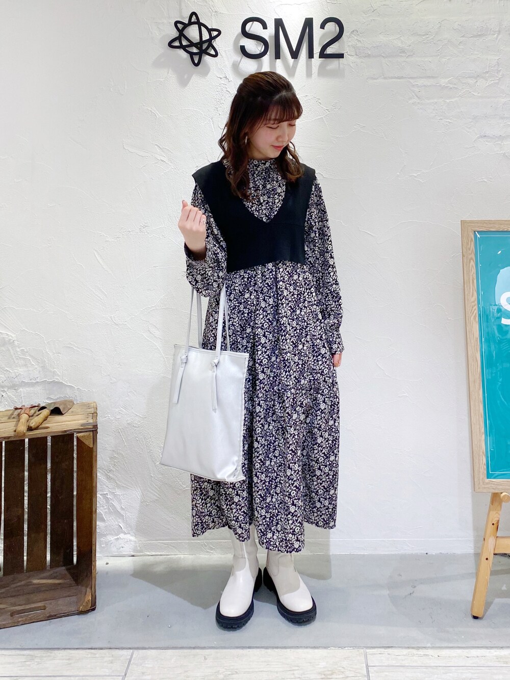 ehka sopo（エヘカソポ）の「ティアード花柄ワンピース（ワンピース