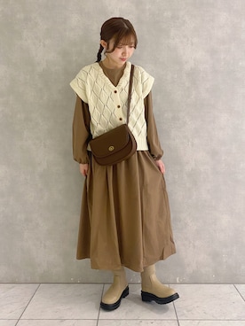 ナカガワさん（レディース・156cm）の秋コーディネート