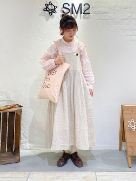 「Samansa Mos2（サマンサ モスモス）のアイテム（ピアス（両耳用））」を使った、ナカガワさん（レディース・155cm）の春コーディネート