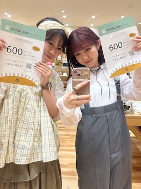 「サマンサモスモス」｜「アイテム（その他）」を使った、ナカガワさん（レディース・156cm）の秋コーディネート