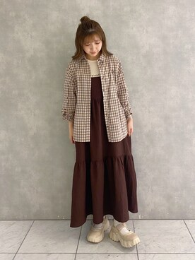 ナカガワさん（レディース・156cm）の秋コーディネート