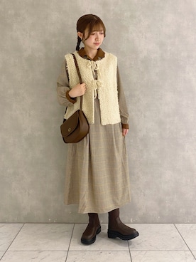 ナカガワさん（レディース・156cm）の秋コーディネート