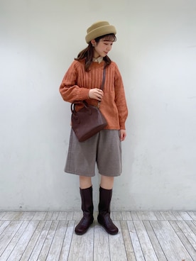 ナカガワさん（レディース・156cm）の秋コーディネート