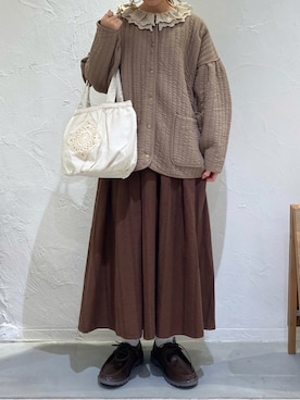 「Samansa Mos2（サマンサ モスモス）のアイテム」を使った、ナカガワさん（レディース・156cm）の秋コーディネート