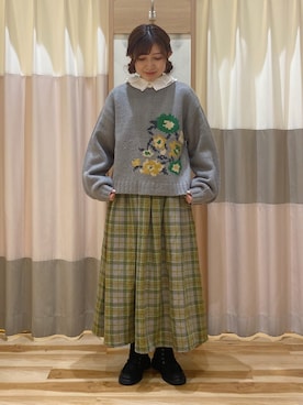 「Samansa Mos2（サマンサ モスモス）のアイテム」を使った、ナカガワさん（レディース・155cm）の秋コーディネート