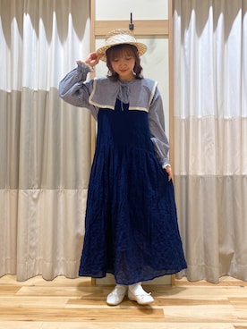 「ゆべしコラボ」｜「アイテム（パンプス）」を使った、ナカガワさん（レディース・156cm）の春コーディネート