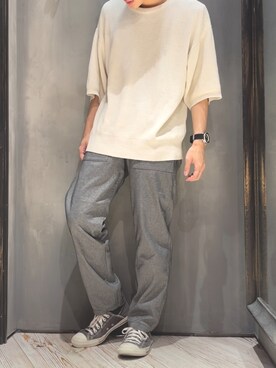 「UNION STATION（ユニオンステーション）のアイテム（その他パンツ）」を使った、隼さん（メンズ・160cm）の夏コーディネート