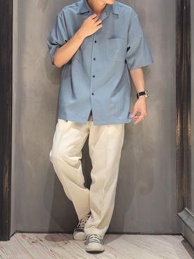 「UNION STATION（ユニオンステーション）のアイテム（その他パンツ）」を使った、隼さん（メンズ・160cm）の夏コーディネート