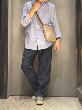 「UNION STATION（ユニオンステーション）のアイテム（その他パンツ）」を使った、隼さん（メンズ・160cm）の夏コーディネート