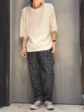 「UNION STATION（ユニオンステーション）のアイテム（その他パンツ）」を使った、隼さん（メンズ・160cm）の夏コーディネート