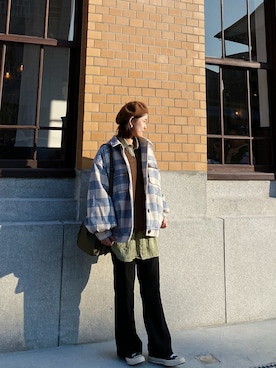「Heather（ヘザー）のアイテム（その他アウター）」を使った、midoriiiiii1991さん（レディース・155cm）の秋コーディネート