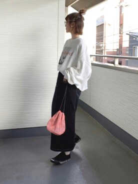 「ジャックパーセル」｜「アイテム（スウェット）」を使った、teeemoeさん（レディース・157cm）の秋コーディネート