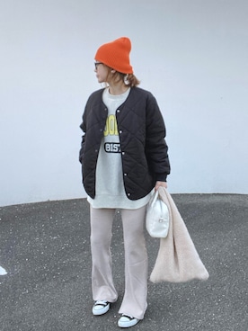 「ITEMS URBANRESEARCH（アイテムズ アーバンリサーチ）のアイテム（その他アウター）」を使った、teeemoeさん（レディース・157cm）の冬コーディネート
