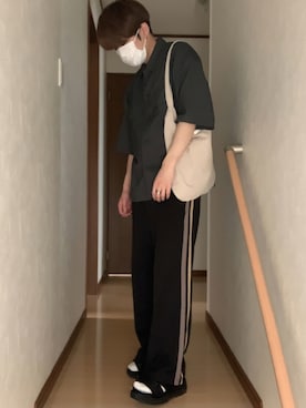 「RAGEBLUE（レイジブルー）のアイテム（スウェットパンツ）」を使った、Nagayuさん（メンズ・167cm）の夏コーディネート
