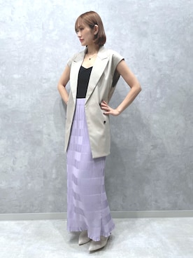 「Ezick（エジック）のアイテム（ジャケット/アウター）」を使った、kyoko.hさん（レディース・160cm）の夏コーディネート